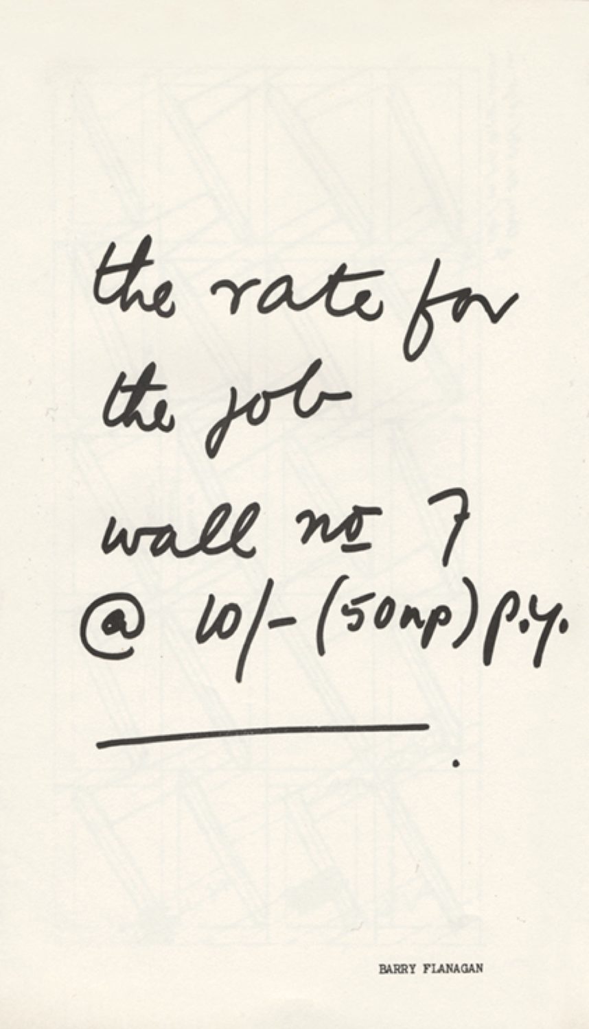 the rate for the job wall no 7 @ 10/- (50np) p.y